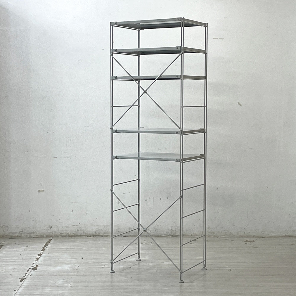 無印良品 MUJI スチールユニットシェルフ オープンシェルフ スチール棚 5段 W58 H175cm ●