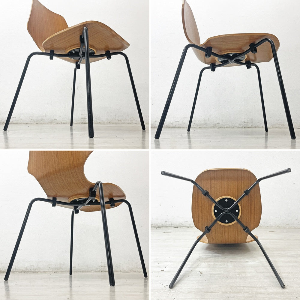 セイアローズ SEIARROWS ウッドスタックチェア WOOD STACK CHAIR チーク材 プライウッド スタッキングチェア B ●