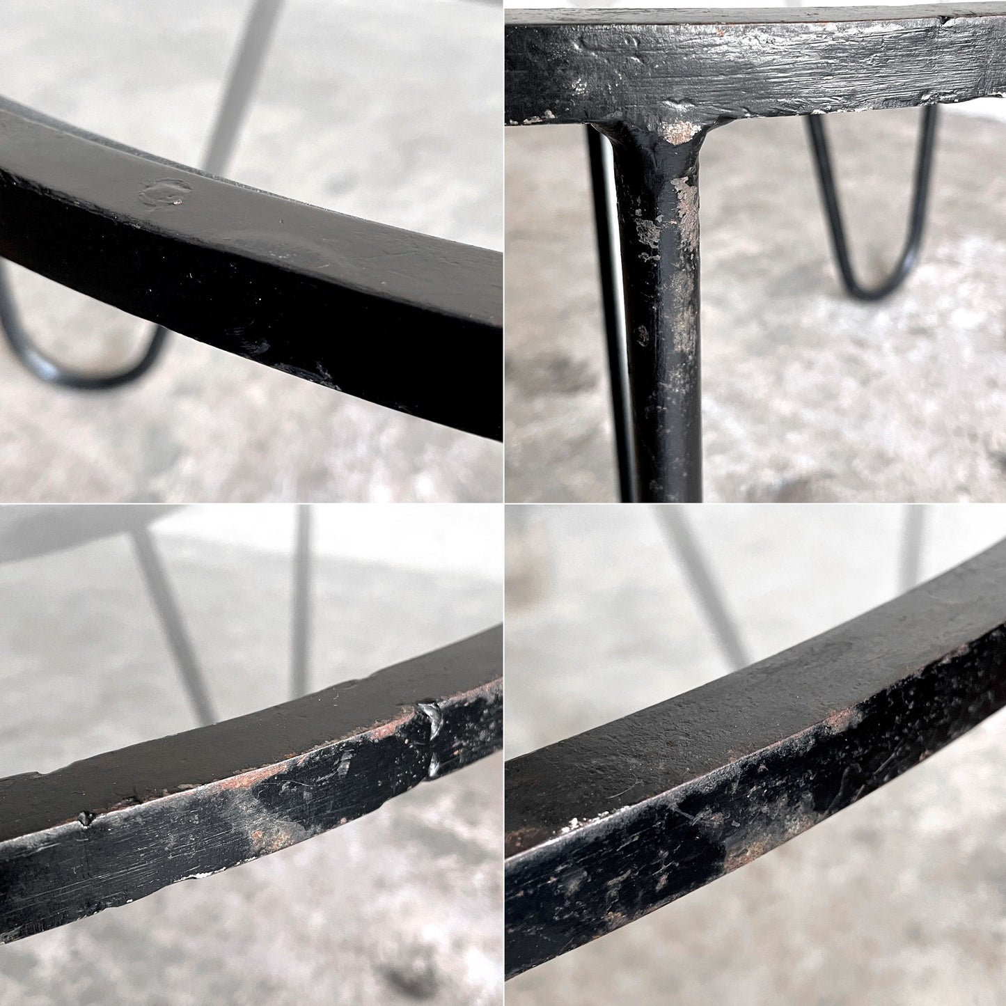 アトリエマテゴ Atelier Mategot ベルビュー コーヒーテーブル Bellevue coffee table ローテーブル ガラス天板 Φ70.5cm マシュー・マテゴ フランスビンテージ ミッドセンチュリー ■