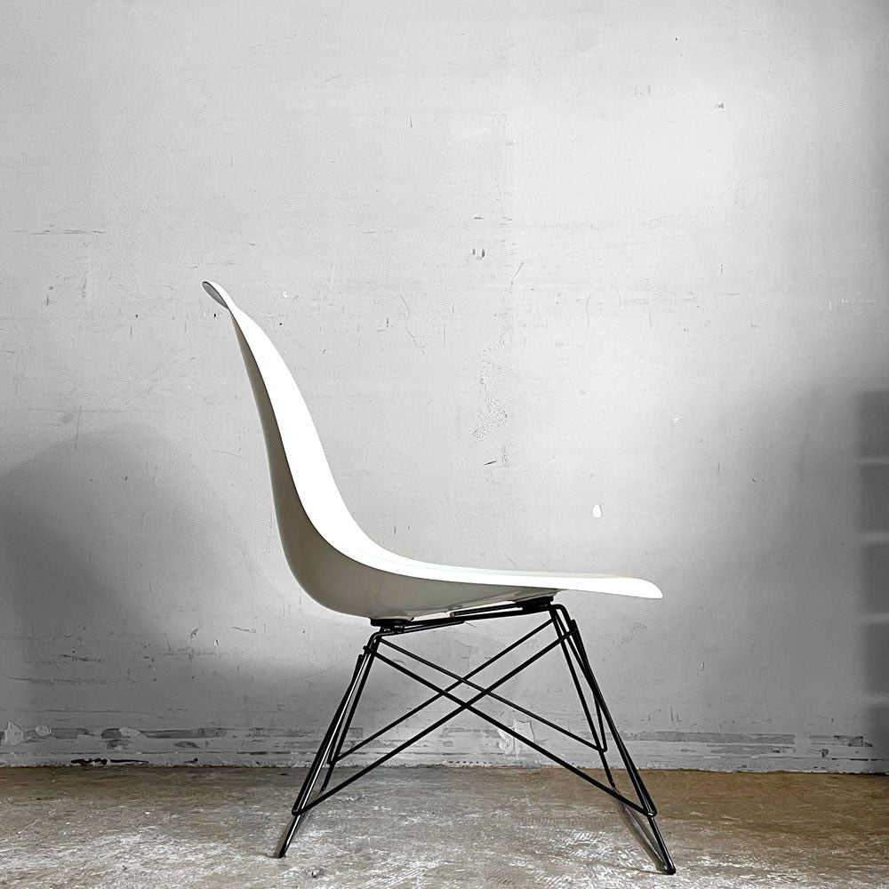 ハーマンミラー Herman Miller サイドシェルチェア 現行 FRP パーチメント キャッツクレイドルベース C&R イームズ ミッドセンチュリー ■