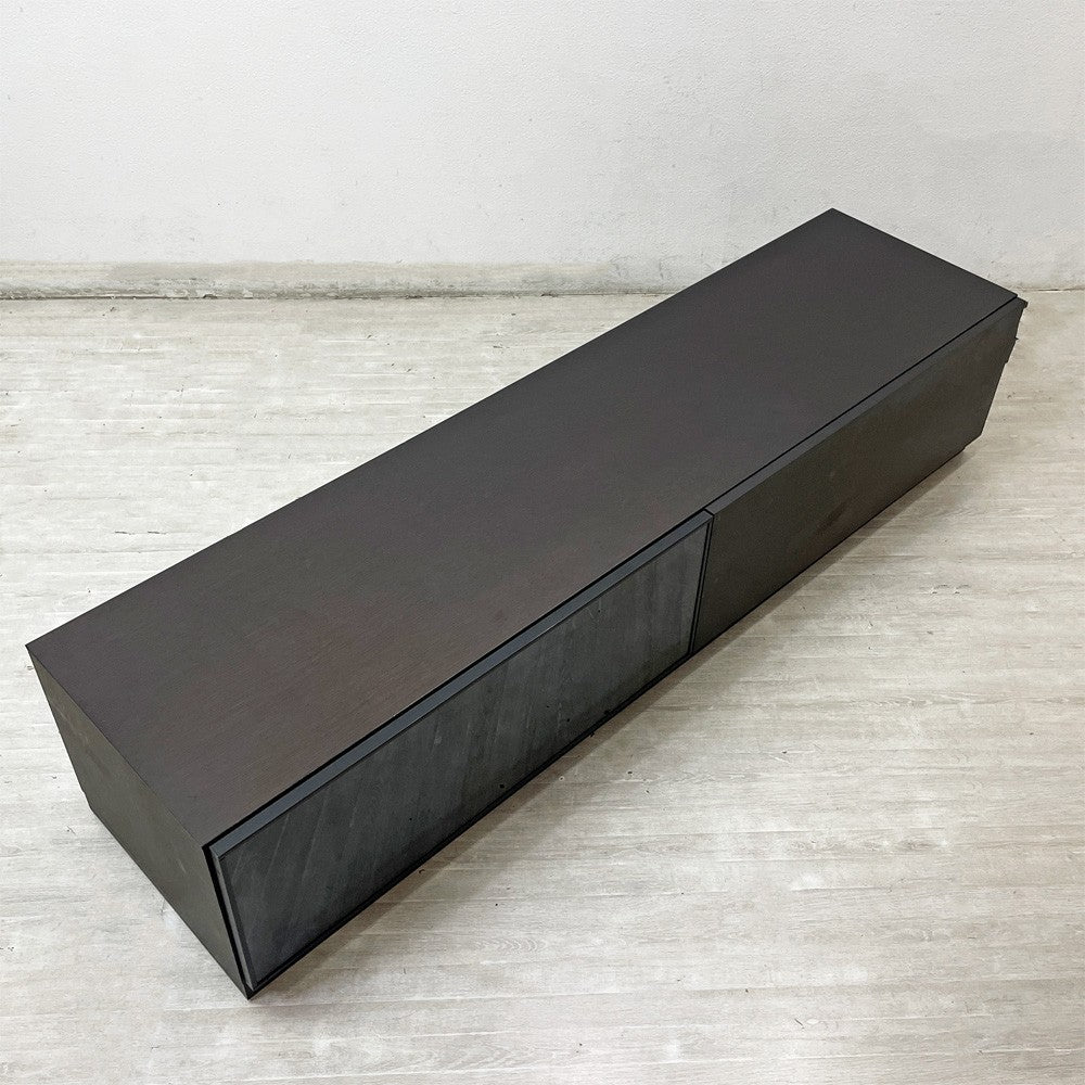 アクタス ACTUS シャイン SHINE TVボード AVボード W176cm ウォールナット材 ワンタッチオープン ソフトクローズ 廃番 ●