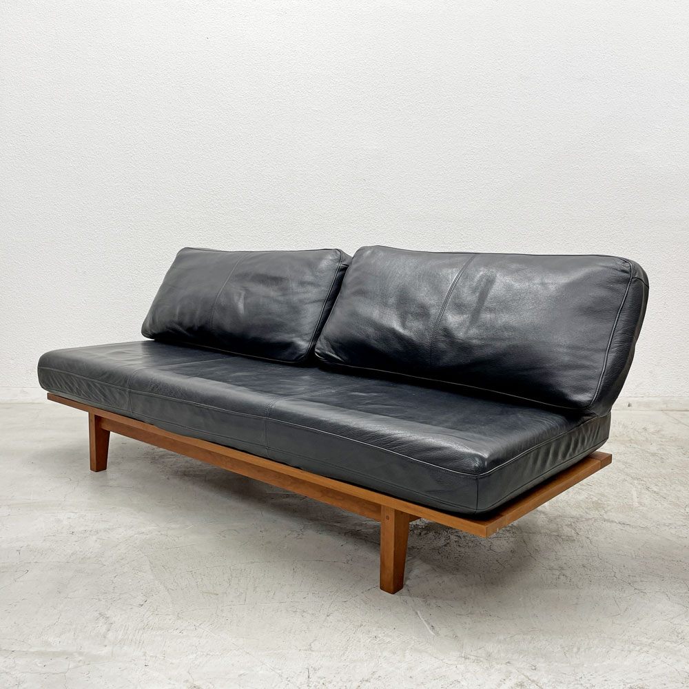 マスターウォール MASTERWAL リッツ RITZ 3Pソファ 3人掛け ウォールナット無垢材 本革シート W180cm アカセ木工 〓