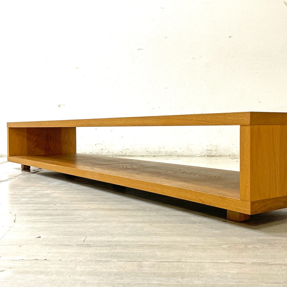 無印良品 MUJI リアルファニチャー オーク無垢材 テレビボード AVボード オープンタイプ W180cm ●