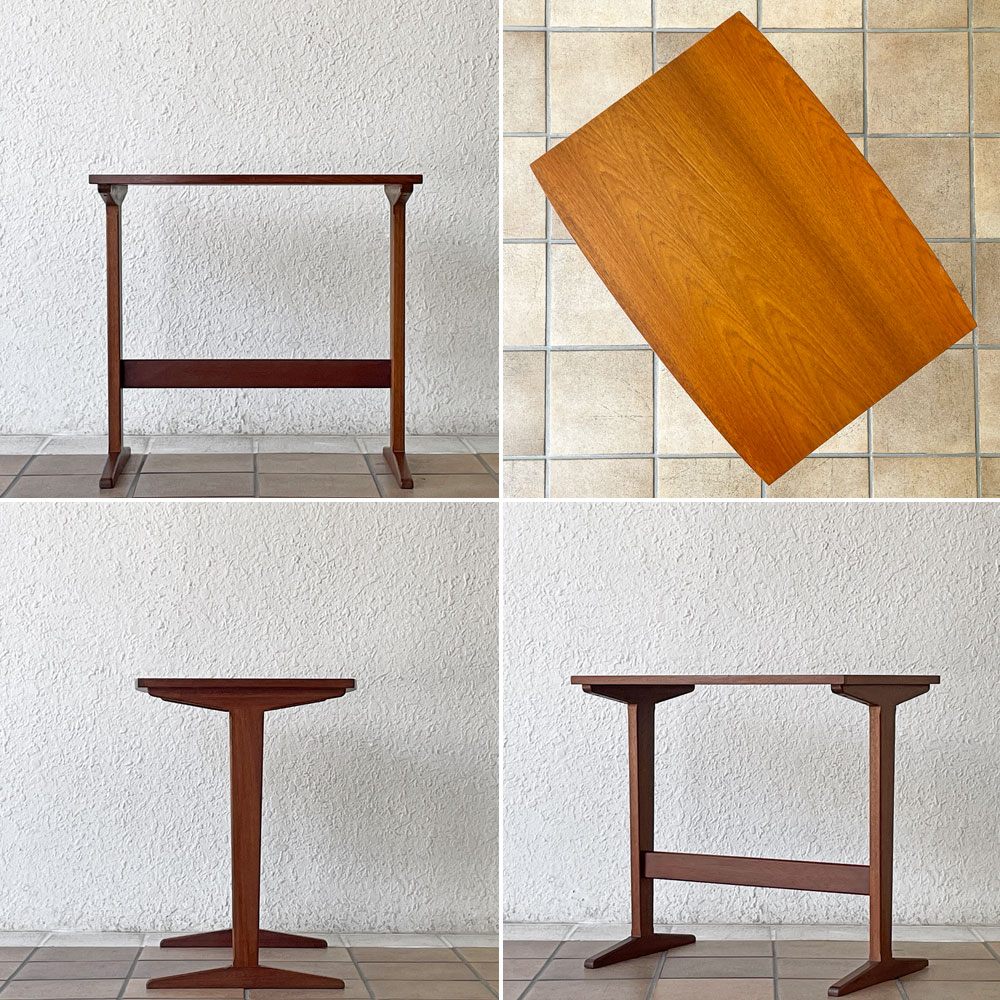 デンマークビンテージ Danish Vintage チーク材 ネストテーブル 3連 入れ子式 北欧家具 ◇