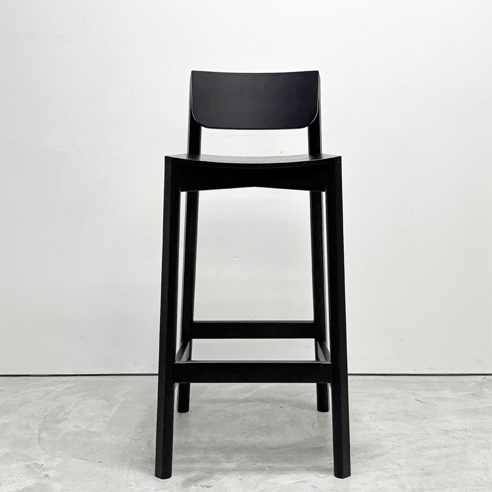 モダンデザイン Modern Design カウンターチェア ハイチェア ハイスツール オーク材 ブラック塗装 B ●