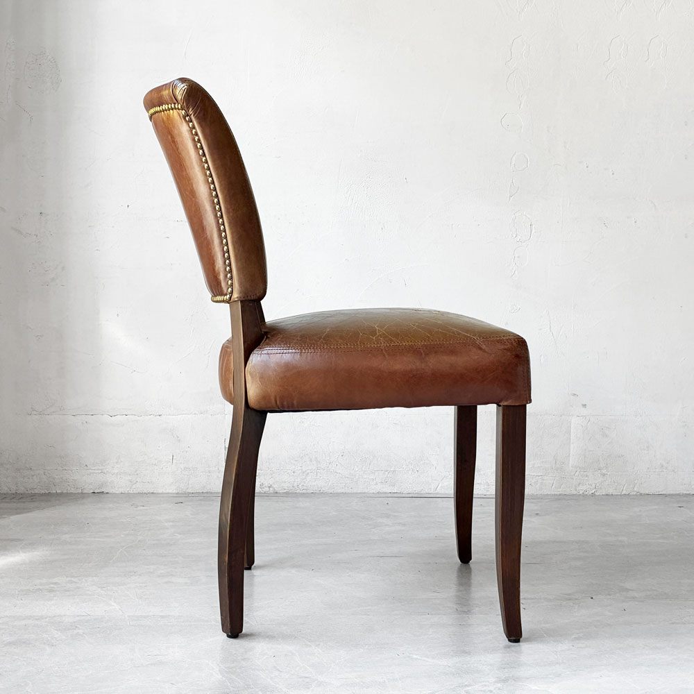 ハロ HALO ミミチェア MIMI CHAIR ダイニングチェア カフェチェア 本革 レザー 英国 シャビーシック ビンテージスタイル B ★
