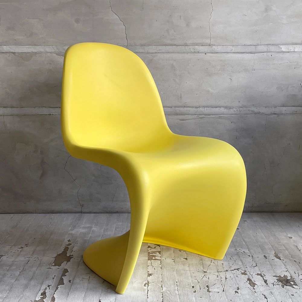 ヴィトラ vitra パントンチェア Panton Chair イエロー 屋内外使用可 ヴェルナー・パントン 旧モデル 廃番カラー ミッドセンチュリー スペースエイジ A ♪