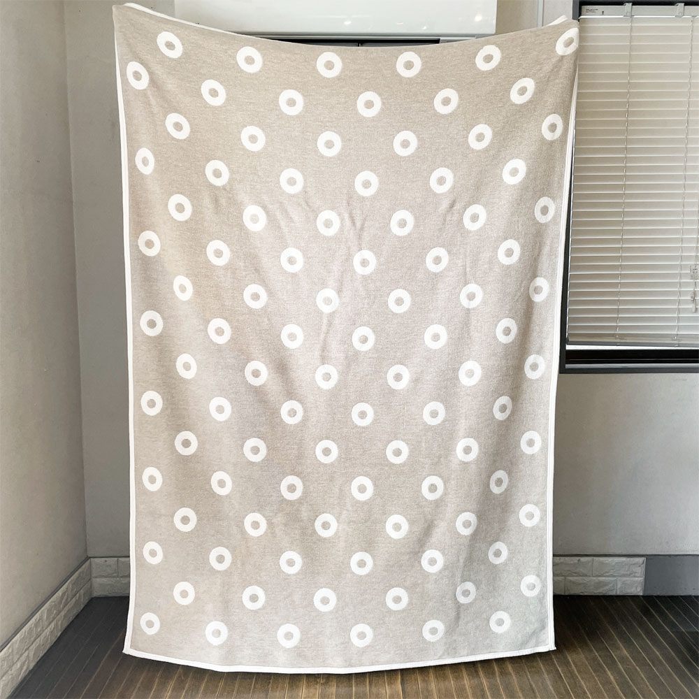 クリッパン KLIPPAN リングス RINGS シングルブランケット 140×180cm シニョールコットン ビルギッタ・ベングトソン・ビョルク 定価￥36,300- ◎