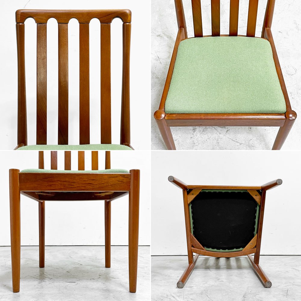 メレデュー MEREDEW チーク材 ダイニングチェア ファブリック UKビンテージ vintage 英国家具 北欧スタイル ●