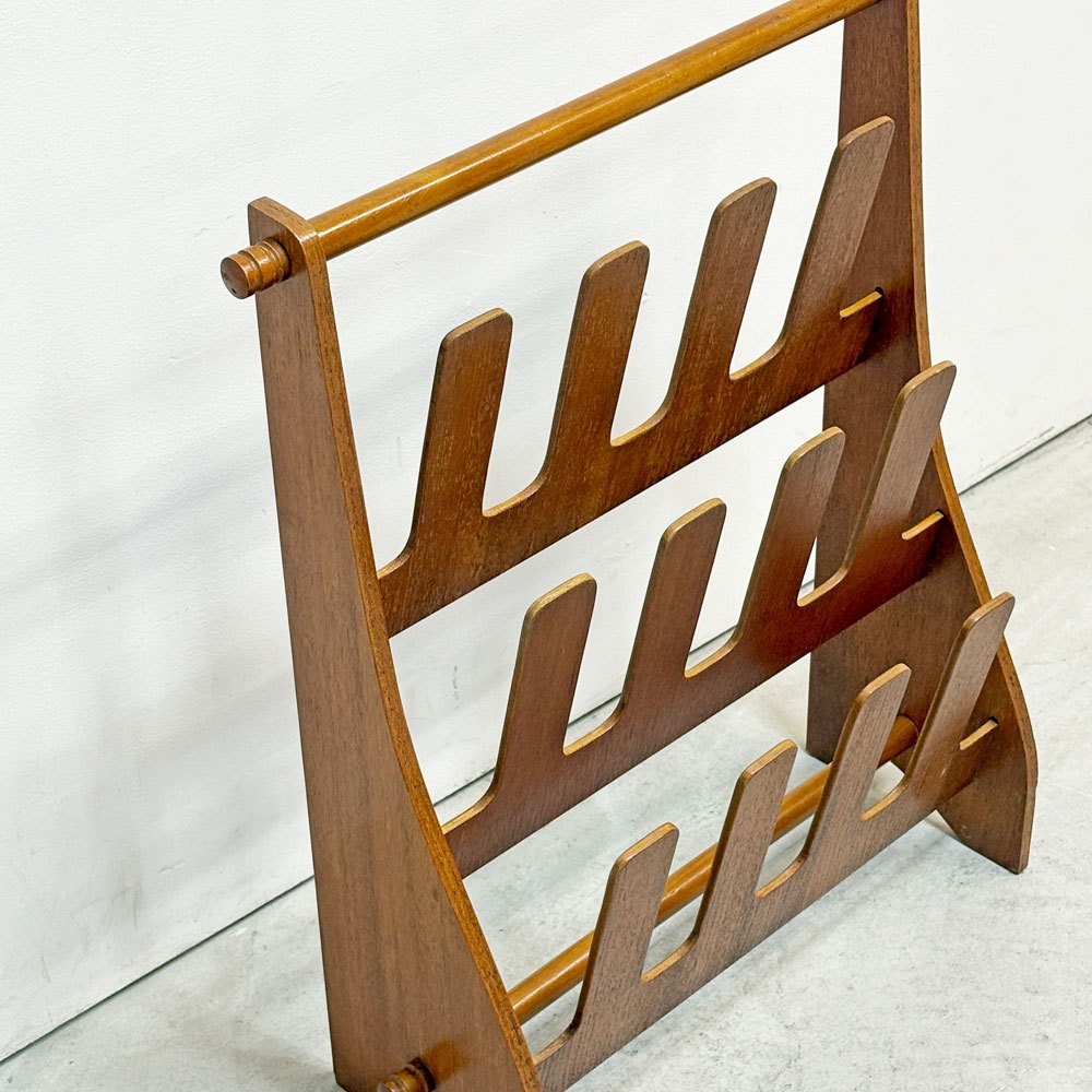 サイトーウッド SAITO WOOD チーク材 スリッパラック 4×3 プライウッド ビンテージ 北欧スタイル ●