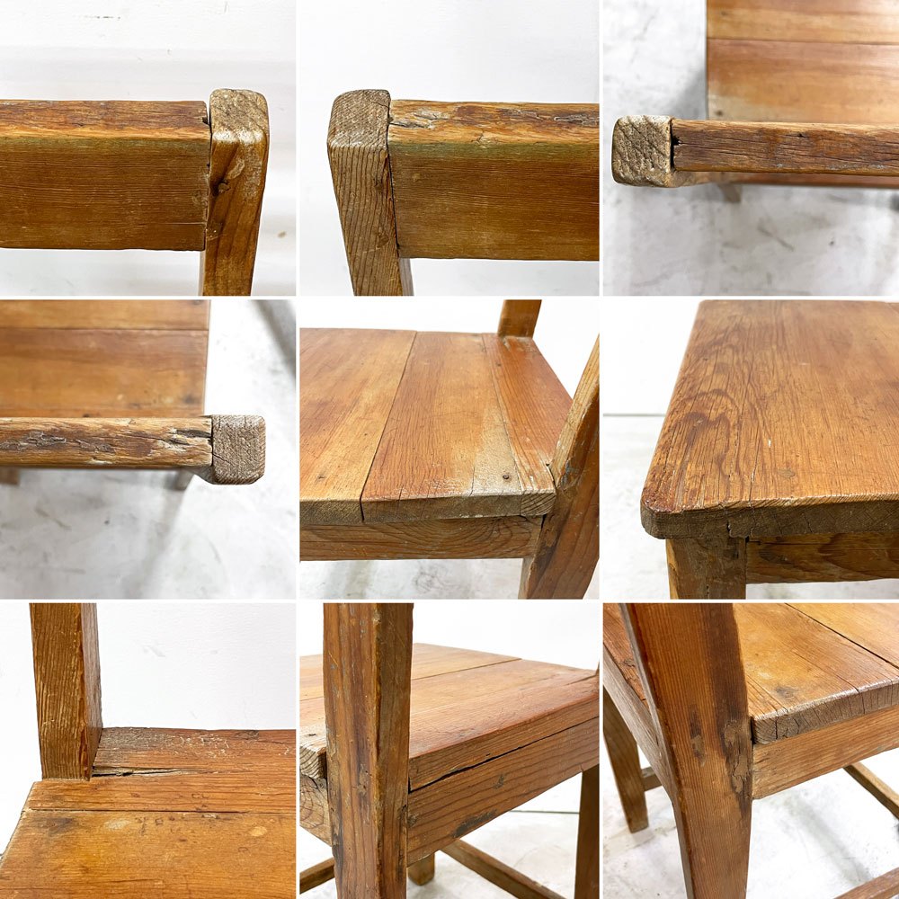 ビンテージ vintage 木製 キッチンチェア ダイニングチェア クラフト カントリー 木味 ナチュラル インダストリアル ●