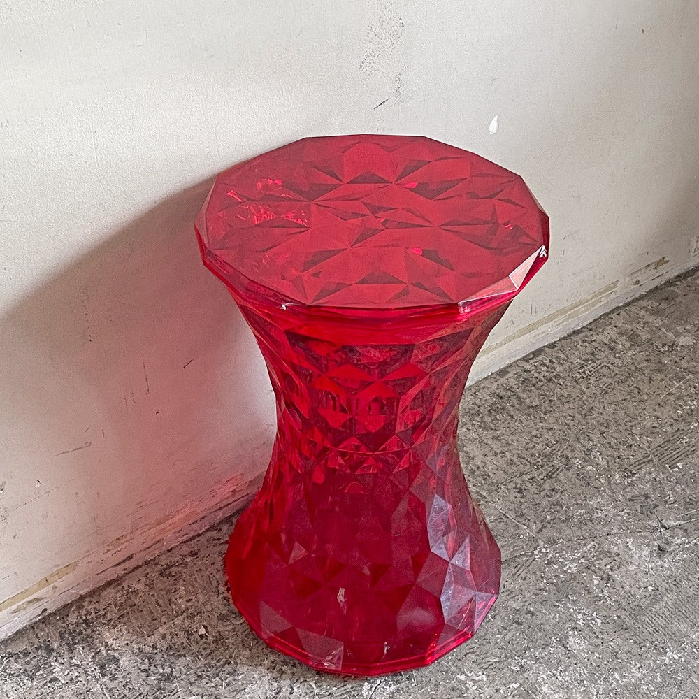 カルテル Kartell ストーン STONE スツール サイドテーブル H46cm ポリカーボネート レッド マルセル・ワンダース イタリア ■
