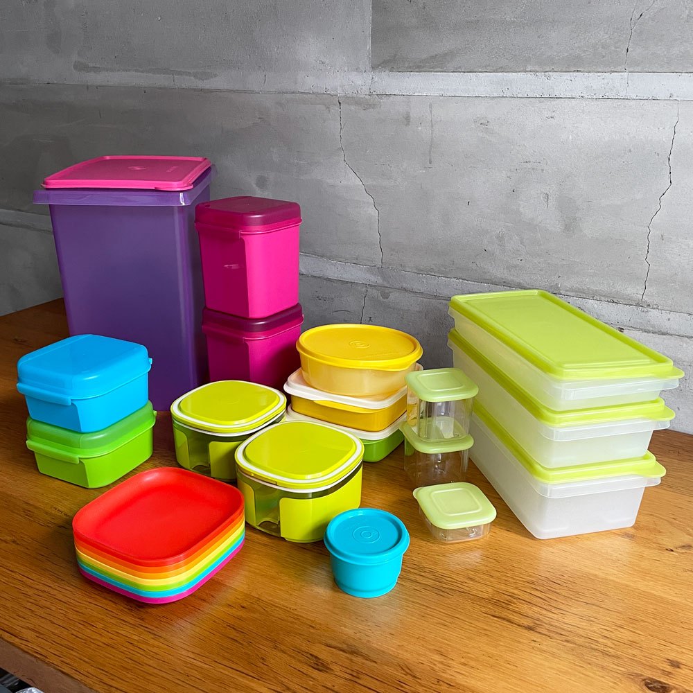 タッパーウェア Tupperware キャニスター 保存容器 食器 バラエティセット まとめ売り 計22個 アメリカ ♪