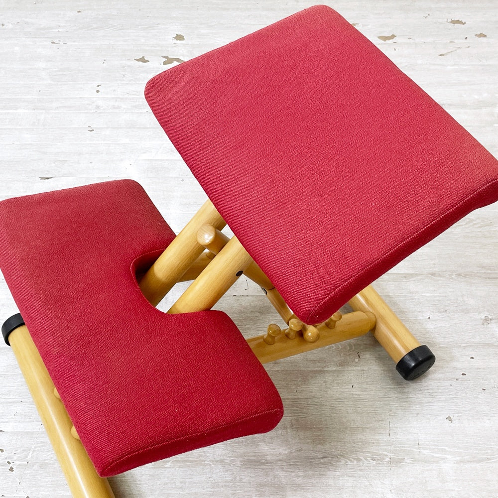 ストッケ STOKKE ヴァリエール VARIER マルチバランス MULTI バランスチェア ビーチ材 ファブリック レッド 北欧 ノルウェー ●