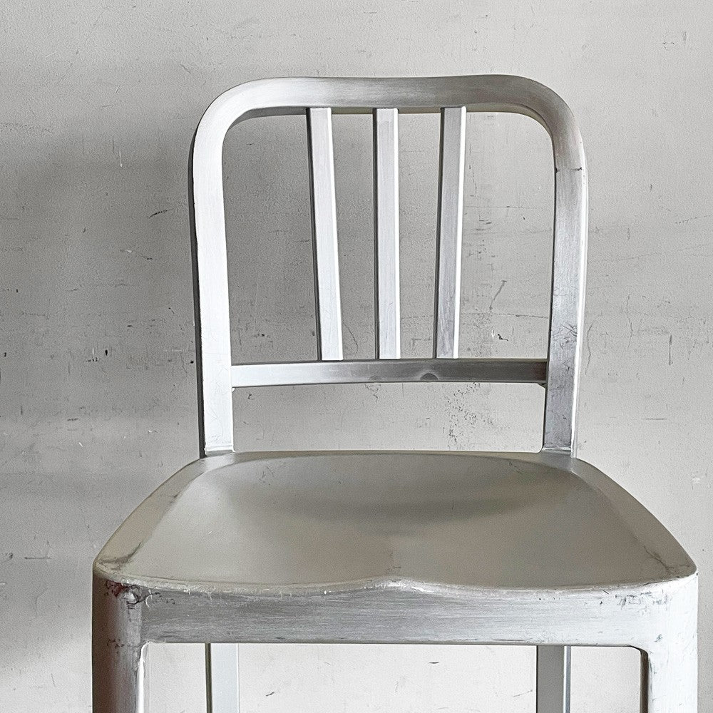 ネイビーバースツール Navy BarStool カウンターチェア アルミニウム インダストリアル リプロダクト B ■