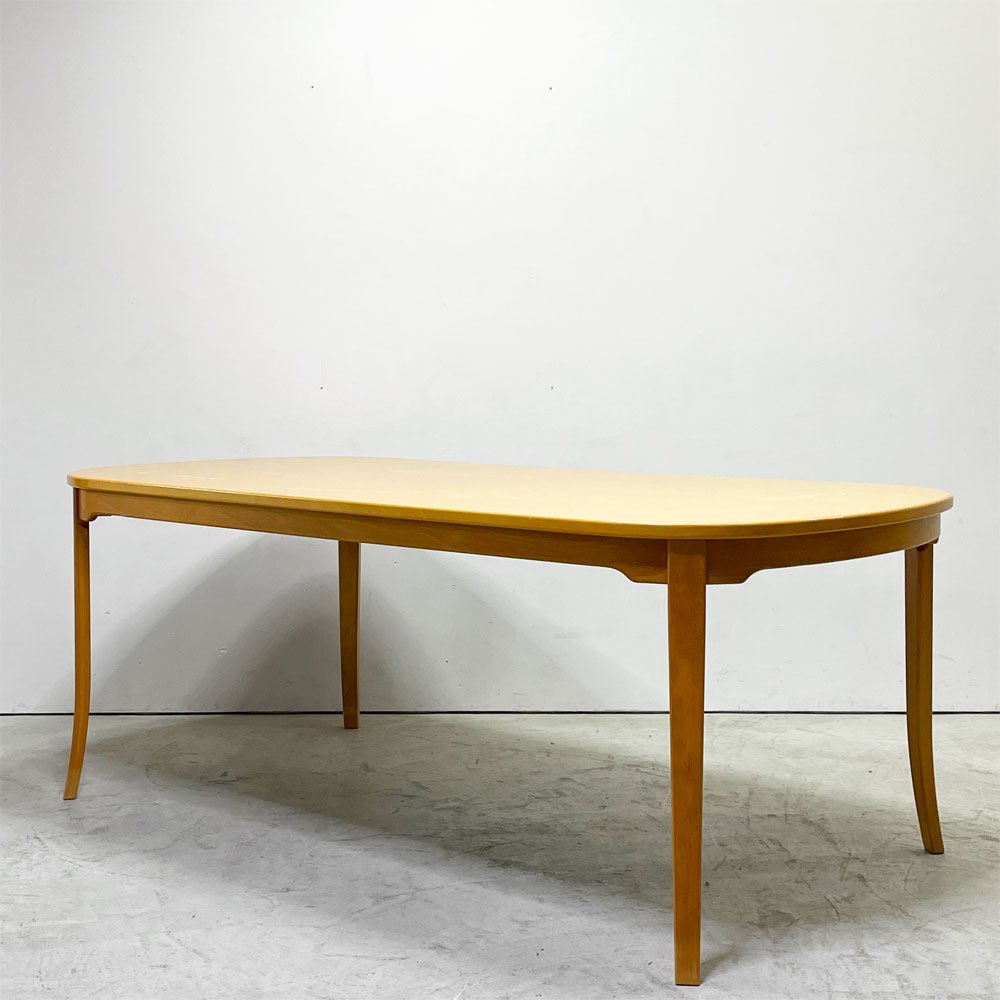天童木工 Tendo T-2357 メープル材 ダイニングテーブル オーバル W180cm プライウッド ブルーノ・マットソン モダンデザイン ●