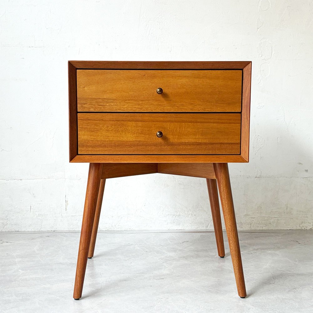 ウエストエルム West Elm ミッドセンチュリー ナイトスタンド Mid-Century Nightstand ナイトテーブル H62cm 美品  ★