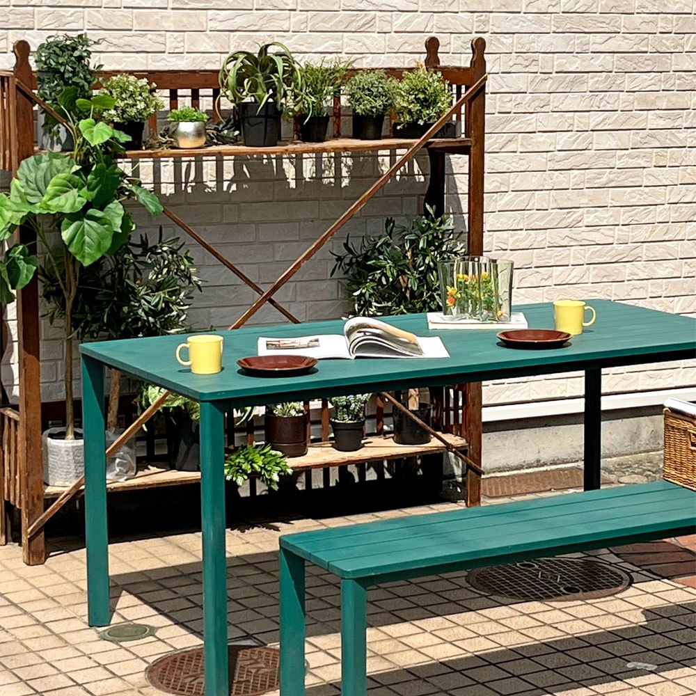 ザ・コンランショップ THE CONRAN SHOP ハイライン アウトドア ベンチ HIGHLINE OUTDOOR BENCH グリーン ●
