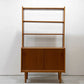 北欧ビンテージ Scandinavian Vintage チーク材 オープンシェルフ キャビネット ブックシェルフ 飾り棚 W90cm 北欧家具 ●