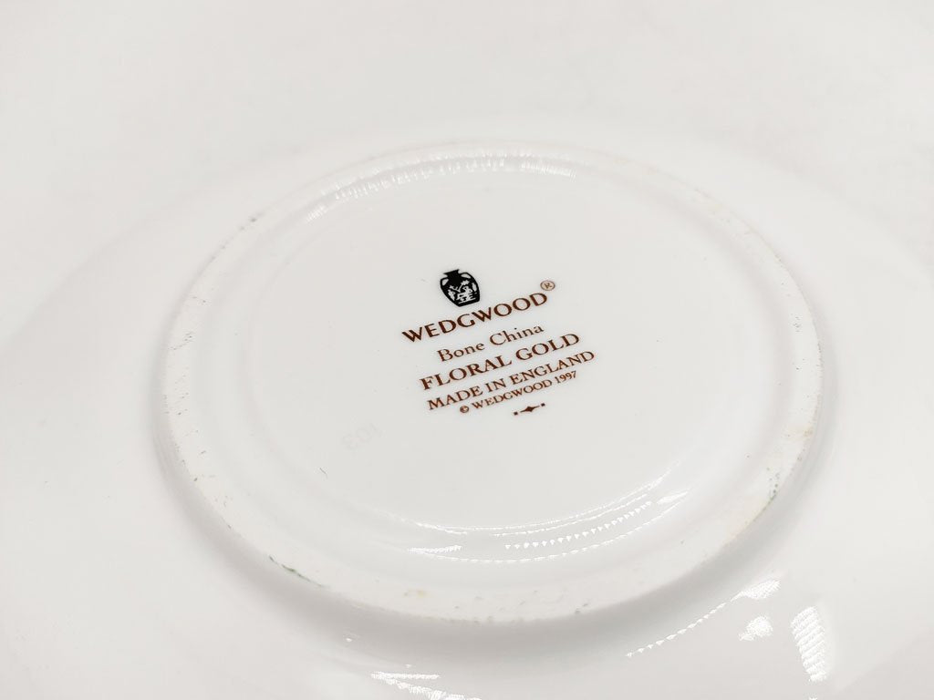 ウェッジウッド WEDGWOOD フローラルゴールド FLORAL GOLD カップ＆ソーサー 英国 B ●