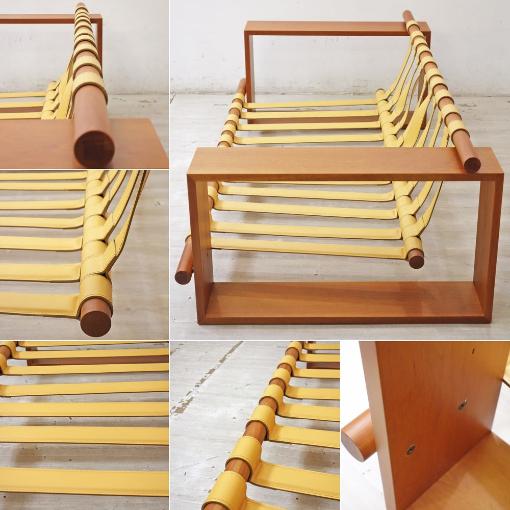 ポラダ porada パナマ PANAMA 3シーターソファ パープル ウォールナット無垢材 W210cm タルジオ・コルツァーニ デザイン ●