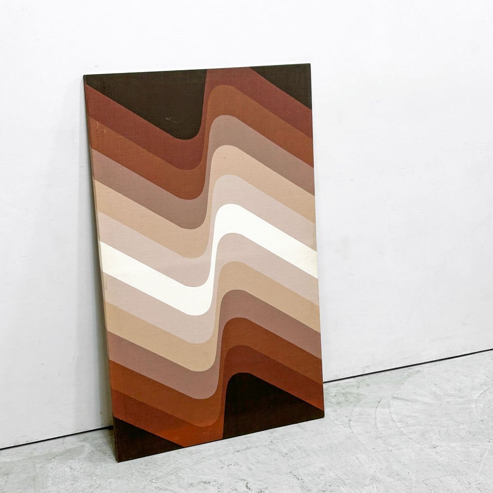 ファブリックパネル ウェーブ グラデーション WAVE GRADATION 65.5×106cm テキスタイル ミッドセンチュリーデザイン ●