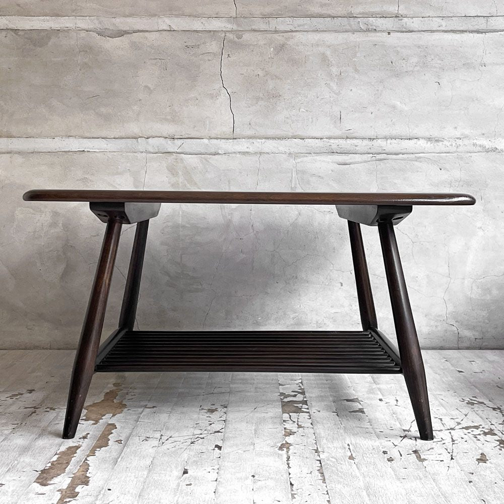 アーコール ercol モデル767 model 767 ウィンザー コーヒーテーブル windsor coffee table エルム材 UKビンテージ 1980’s 希少♪