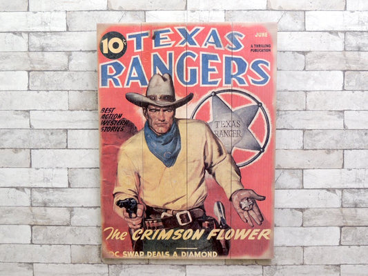 テキサスレンジャーズ TEXAS RANGERS ウッドパネル ウォールデコ 壁掛け パイン材 アメリカ製 ●