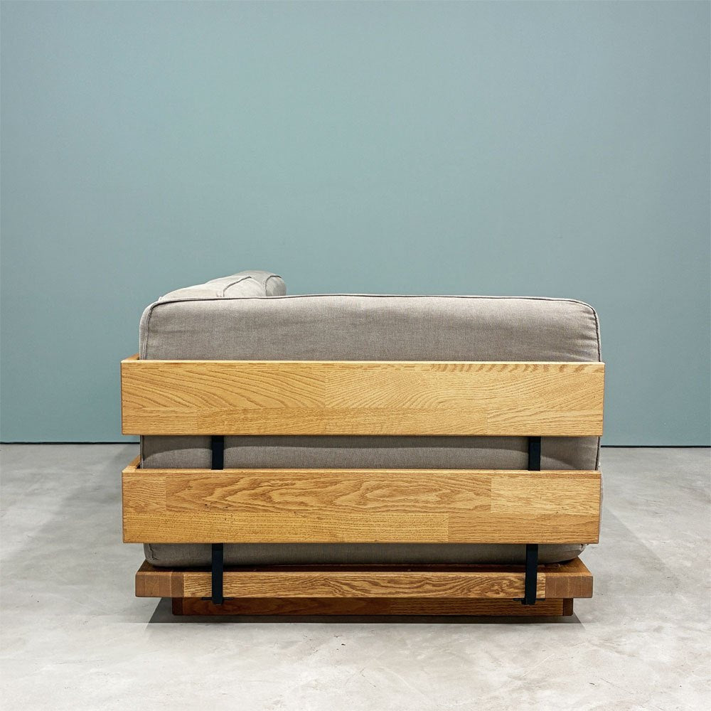 モモナチュラル Momo Natural エヌボックス ソファ N.BOX SOFA 2.5P ONE ARM オーク材 片アーム ローソファ ◎