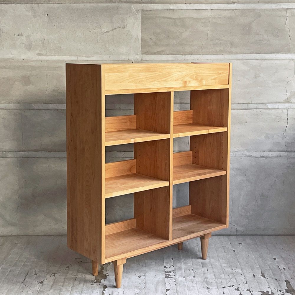 モモナチュラル Momo natural コモ シェルフ COMO Shelf サイズM アルダー材 ナチュラルテイスト 定価￥55,000- ♪