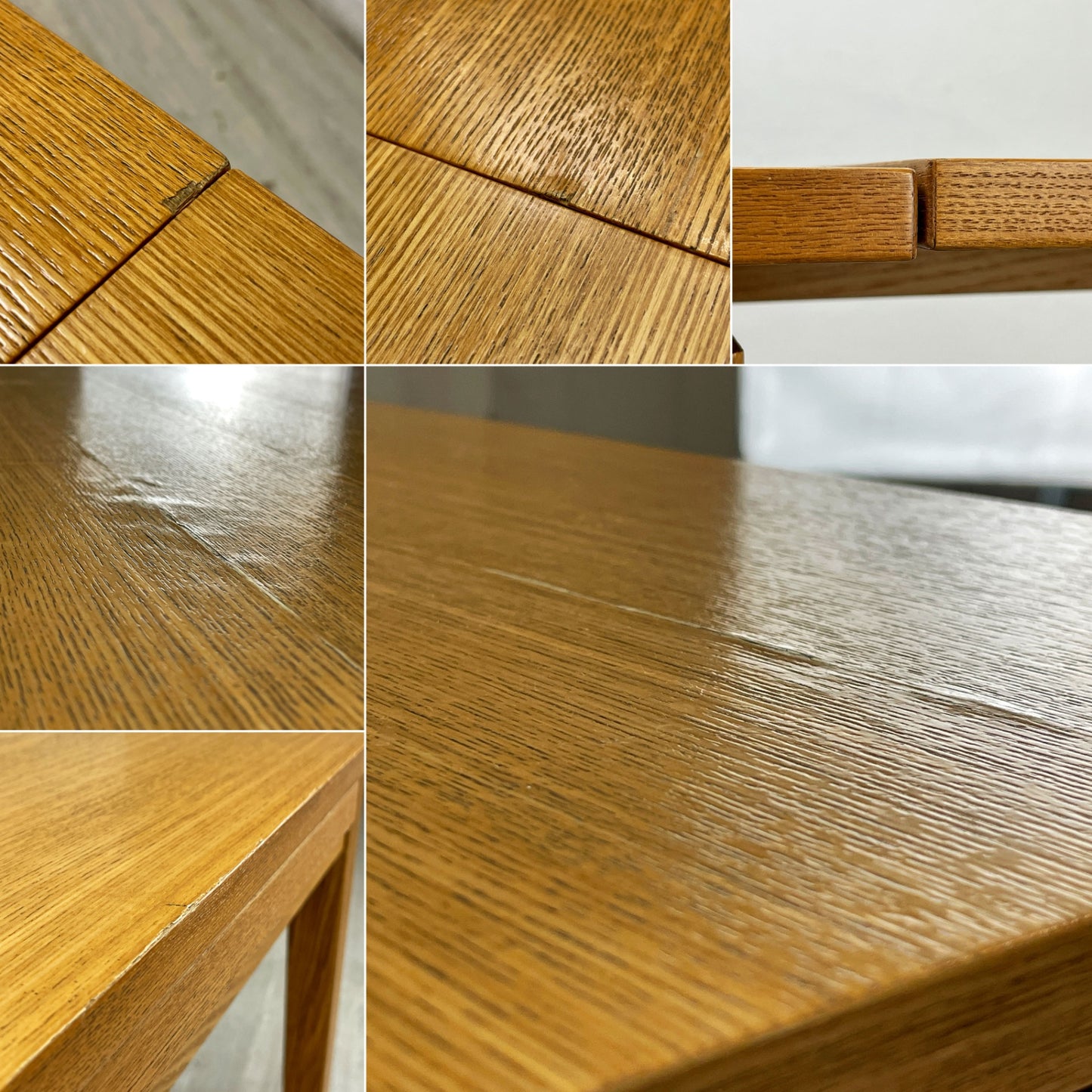 無印良品 MUJI エクステンション ダイニングテーブル 伸長式 オーク材 W85cm ナチュラル 廃番 ●