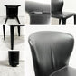 カッシーナ Cassina オラ 369 HOLA アームレスチェア ダイニングチェア 本革 ブラックレザー ハンス・ウェッツスタイン イタリア 定価￥418,000- A ●