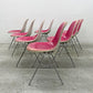 ハーマンミラー Herman Miller ビンテージ サイドシェルチェア 台車付6脚セット サード 3rd FRP PVCレザー スタッキングベース イームズ 〓
