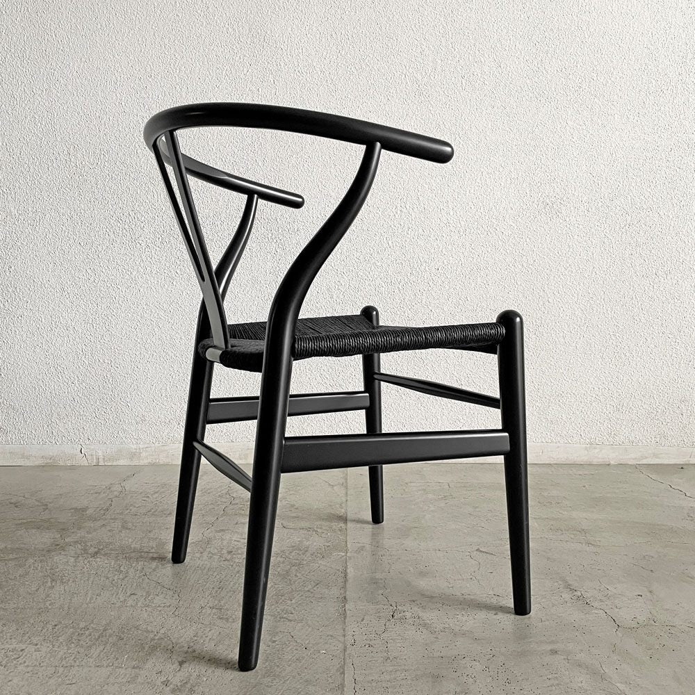 カールハンセン＆サン Carl Hansen & Son CH24 Yチェア ビーチ材 ブラックラッカー×ブラックペーパーコード 日本仕様サイズ ハンス・J・ウェグナー デンマーク 北欧家具 A 〓