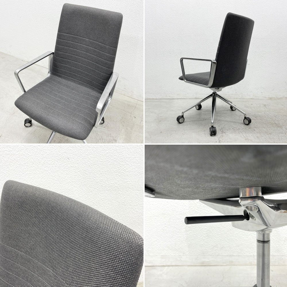 アンドリューワールド Andreu World フレックス エグゼクティブ Flex Executive インターミディエイトバック アームチェア デスクチェア アルミ キャスターベース ガス圧昇降 参考価格 ¥295,460- A 〓