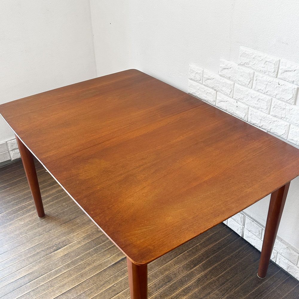 UKビンテージ UK Vintage チーク材 エクステンション ダイニングテーブル H67cm 北欧デザイン 英国家具 ◎