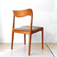 デンマークビンテージ Danish Vintage チーク材 ダイニングチェア デンマーク ファブリック 北欧家具 A ★