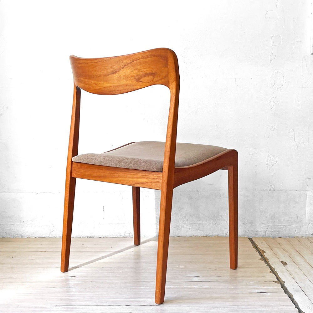 デンマークビンテージ Danish Vintage チーク材 ダイニングチェア デンマーク ファブリック 北欧家具 A ★