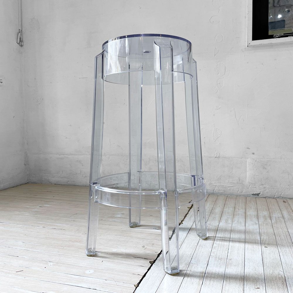 カルテル Kartell チャールズゴースト Charles Ghost スツール H65 クリスタル フィリップ・スタルク Philippe Starck イタリア 定価￥50,600- ★