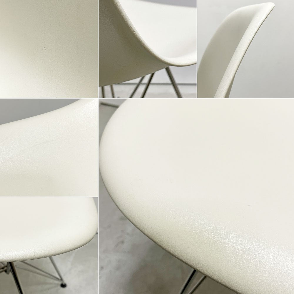 ハーマンミラー Herman Miller サイドシェルチェア ポリプロピレン製 ホワイト エッフェルベース C&R イームズ ミッドセンチュリー ●
