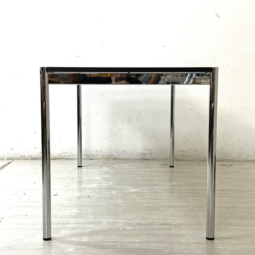 USMモジュラーファニチャー USM Haller USMハラーテーブル ワーキングデスク ダイニングテーブル W150×D75×H74cm アジャスター パールグレーラミネート(ホワイト) 高さ調整機能付 A ●