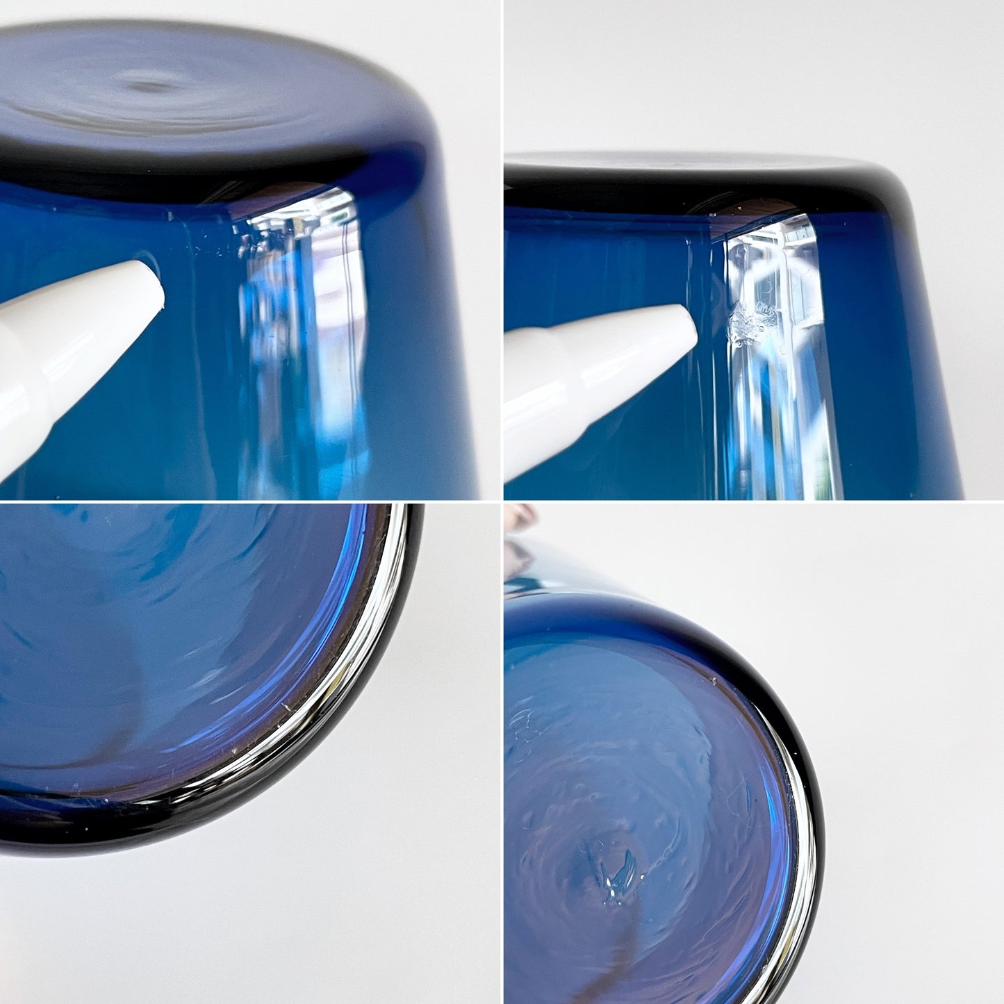 ヌータヤルヴィ Nuutajarvi #2744 タンブラー グラス ブルー カイ・フランク Kaj Franck ガラス Φ7cm × H6.5cm 北欧食器 ビンテージ ■