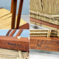 桜製作所 グラスシートチェア GRASS SEATED CHAIR アームチェア ウォールナット無垢材 い草 ジョージ・ナカシマ George Nakashima 焼印有り ◎