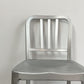 ネイビーバースツール Navy BarStool カウンターチェア リプロダクト アルミニウム インダストリアル デザイン 脚部カット品 H94cm A ●
