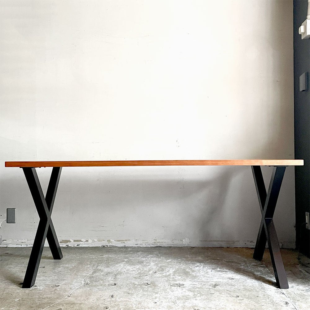 かなでもの KANADEMONO ザ・テーブル THE TABLE デスク ブラックチェリー材 X脚 ブラックスチール W160 x D80cm 定価￥108,000- ■