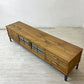 トラックファニチャー TRUCK FURNITURE ガット ローボードGATTO LOW BOARD ナラ無垢材 鋳鉄製ハンドル 可動棚 アジャスター付き 定価¥456,500- ●