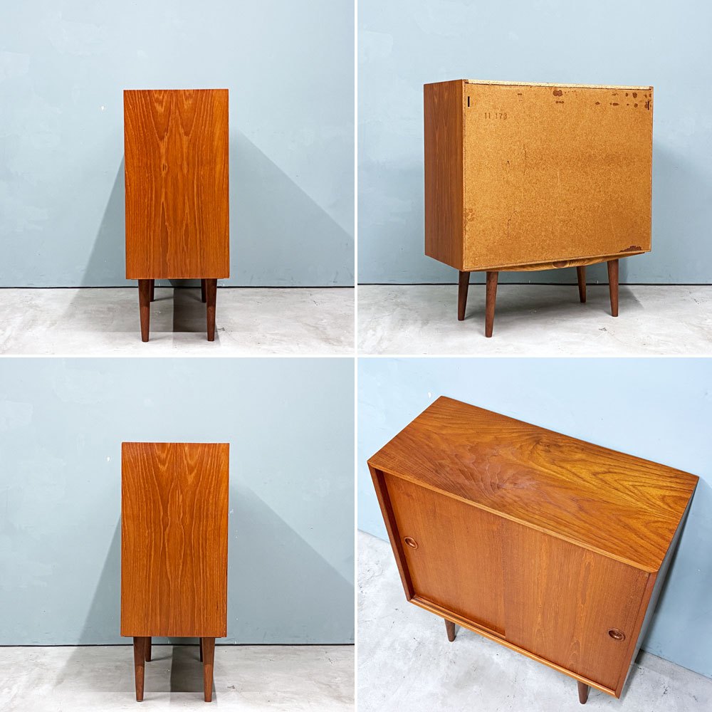北欧ビンテージ Scandinavian Vintage チーク材 スモールキャビネット W75×H83.5cm ◎