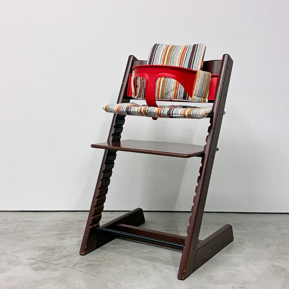 ストッケ STOKKE トリップトラップ TRIPP TRAPP ベビーチェア キッズチェア SN4 プラスチックガード/クッション付 ノルウェー 北欧家具 ◎