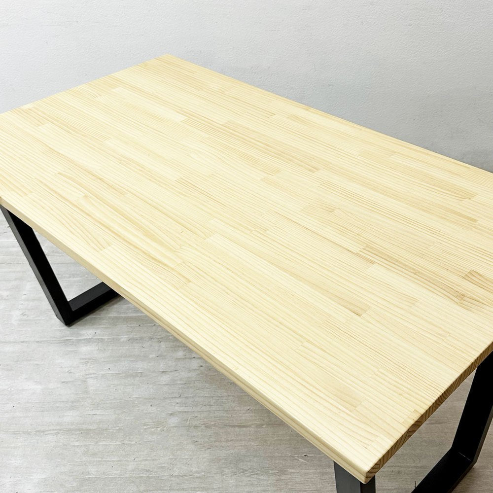 かなでもの KANADEMONO ザ・テーブル THE TABLE デスク W140xD80cm ラバーウッド スクエア脚 ●