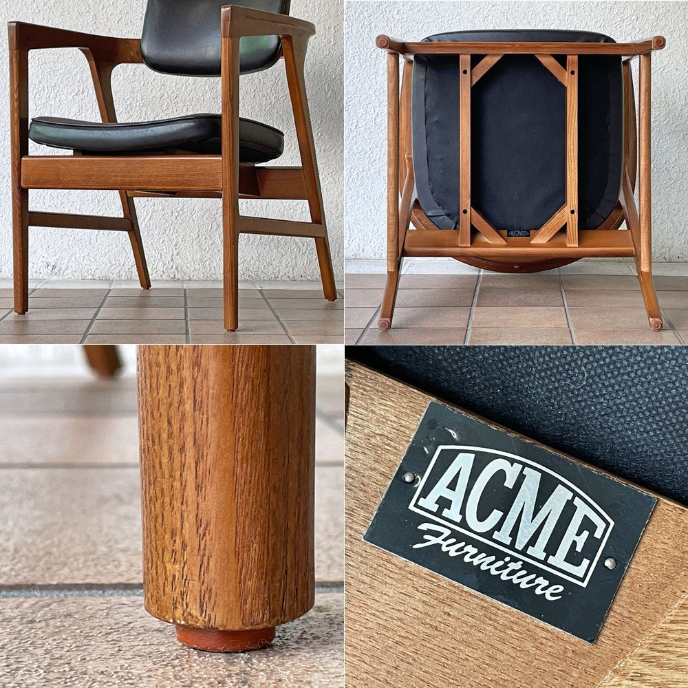 アクメファニチャー ACME Furniture ワーナー WARNER アームチェア ダイニングチェア ファブリック ビンテージスタイル ◇